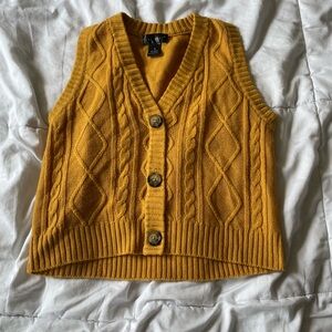 Orange cropped sweater